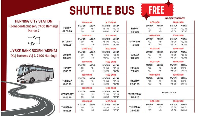 Shuttle bus - VM Ishockey