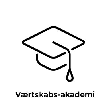 Ikon - værtskabs-akademi - sort hvid